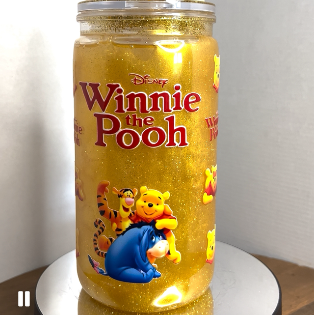 Gobelet paillettes Winnie miel 