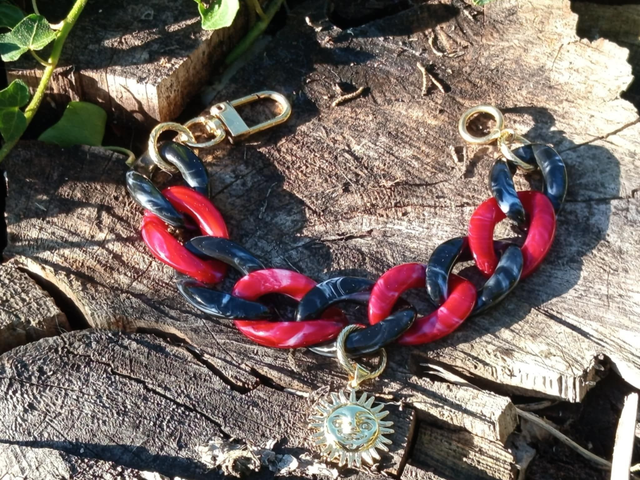 Bracelet gros maillons en acrylique Surya Kadi