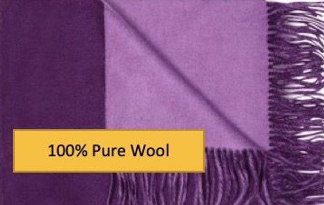 Scarf 100% Pure Wool (Purple)