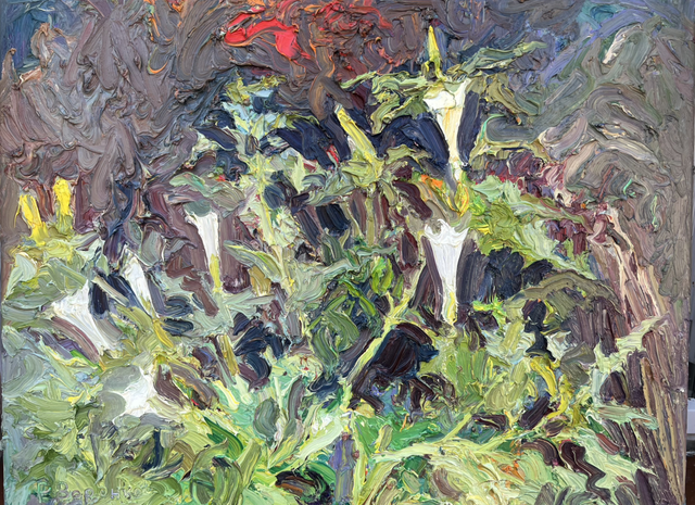„Melodien des Stechapfels“ – Öl auf Leinwand, 60 × 80 cm | 2024