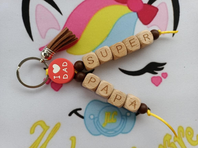 Porte clés 2 branches liées I Love DAD