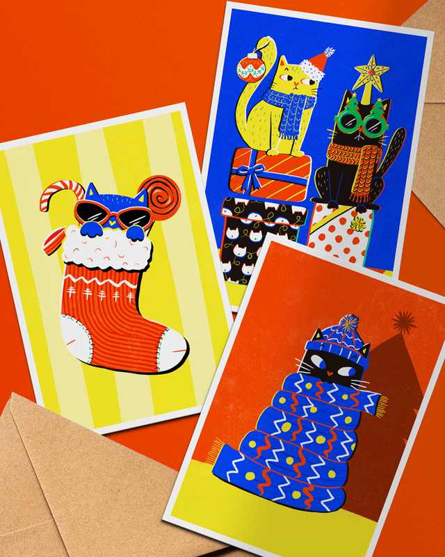 LOT DE 3 CARTES NOËL