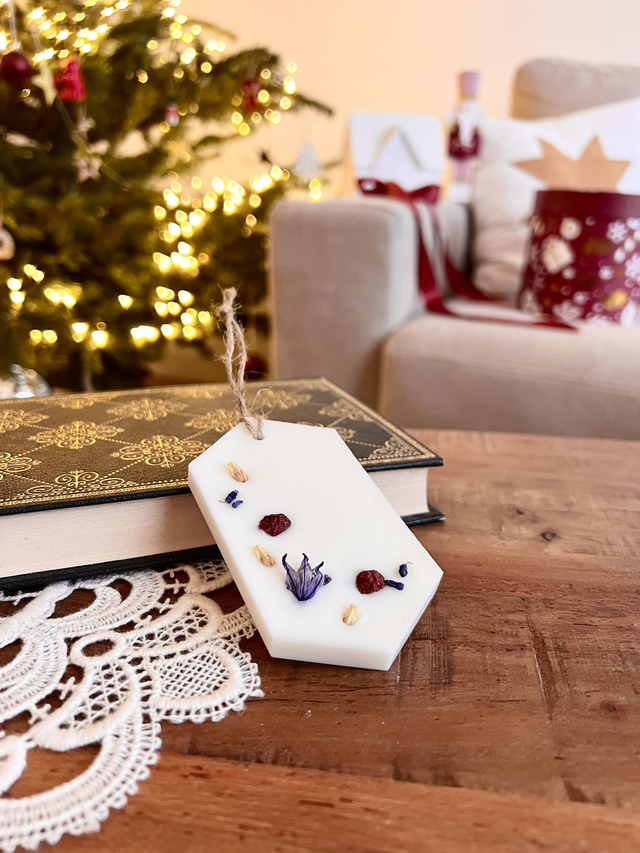 🎄 Suspension parfumée Edelweiss - 2 en 1