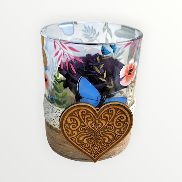 Rose stabilisée dans son vase Butterfly – Prune mysterieuse 2