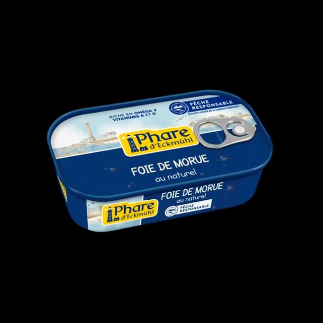 Foie De Morue Au Naturel 121g / Phare d'Eckmühl
