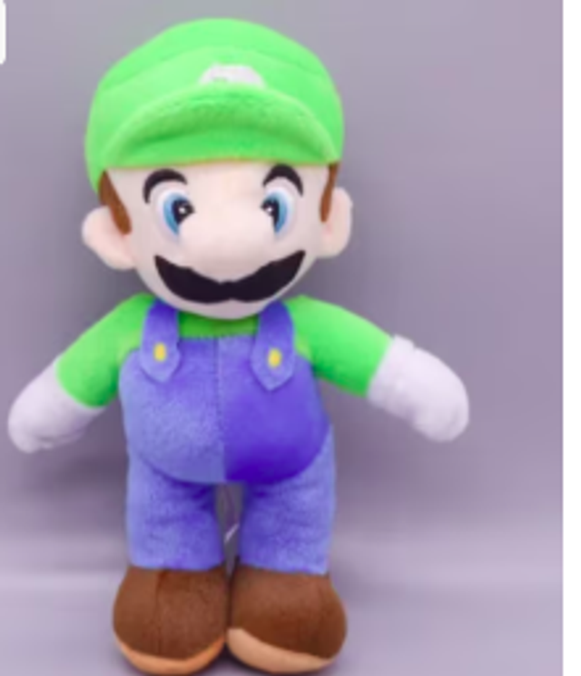 Super Mario grote pluche knuffel Luigi (25cm)