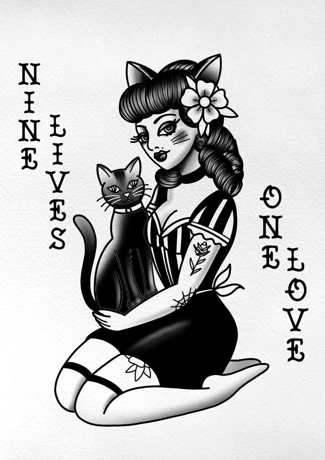 "NINE LIVES" - A4 PRINTTI