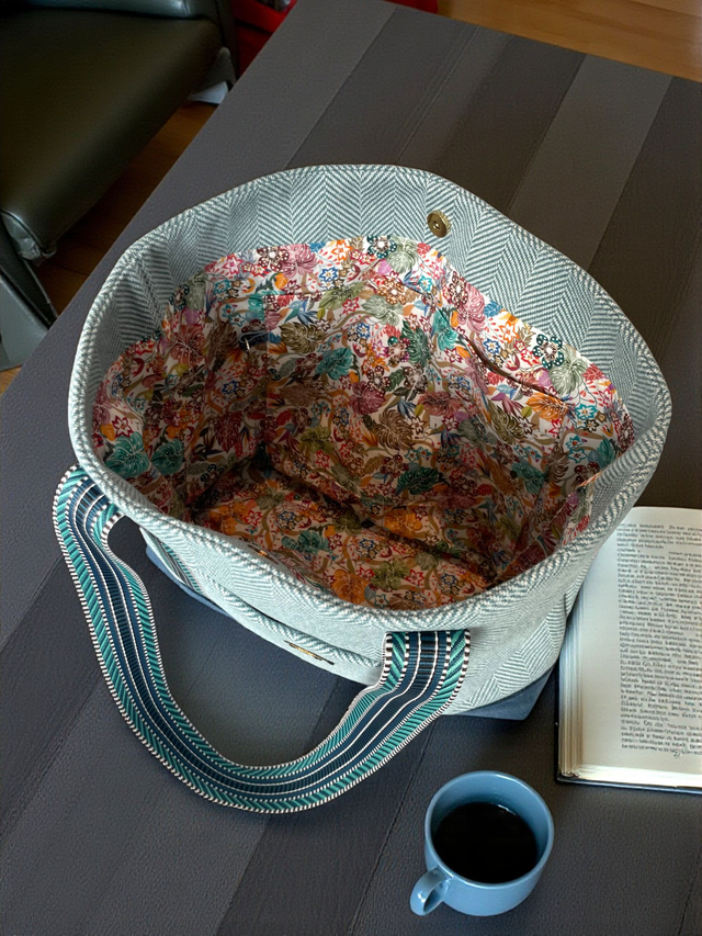 Cabas Essentiel - Chevron Bleu