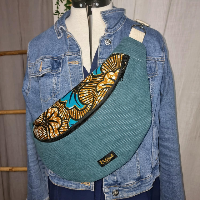 Sac banane bleu canard