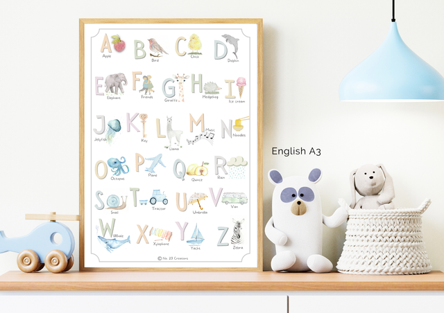 ABC Watercolour Poster (A3)