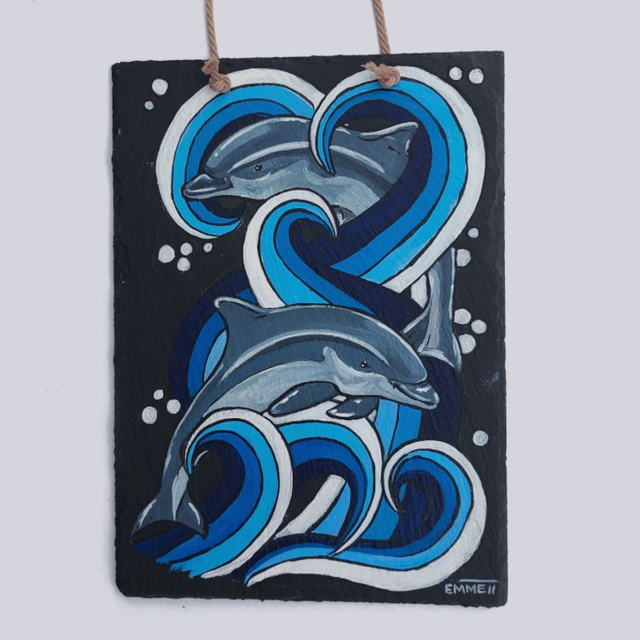 Two Dolphins Portrait