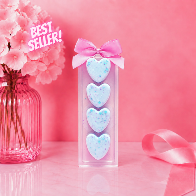 LENNY FROSTED EUCALYPTUS CLAMSHELL HEARTS