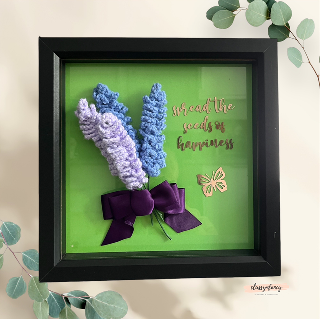 lavender flower frame - ONE OFF PIECE! 
