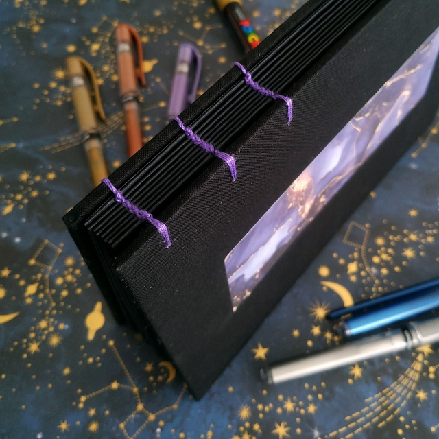 Carnet d'artiste A5 PAGES NOIRES multitechnique