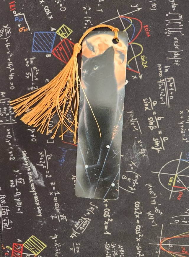 Marque-page 14   &quot;chat noir &quot; 