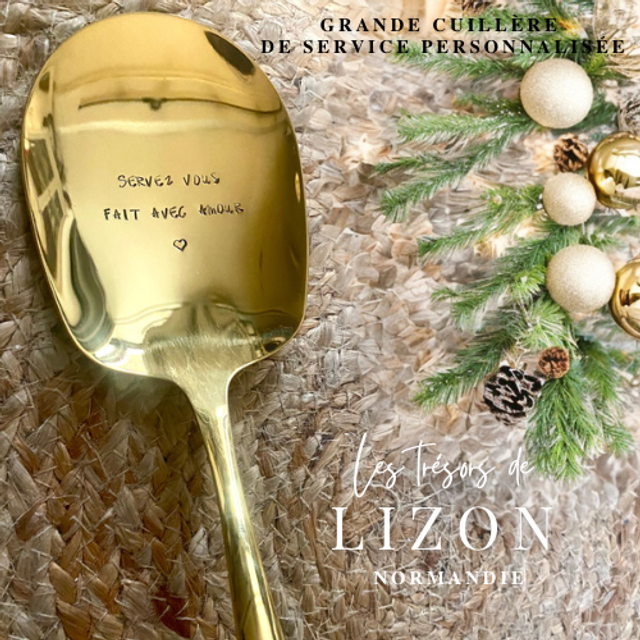 Grande cuillère de service acier