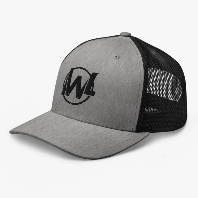 Trucker cap grey (Embroidered emblem IWL)
