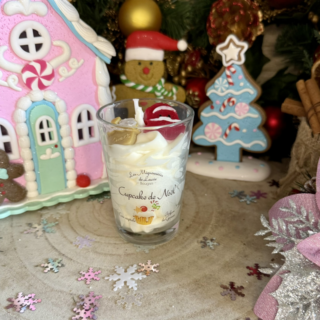 Bougie Cupcake de Noël XS