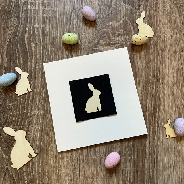 Cream Bunny Easter Card