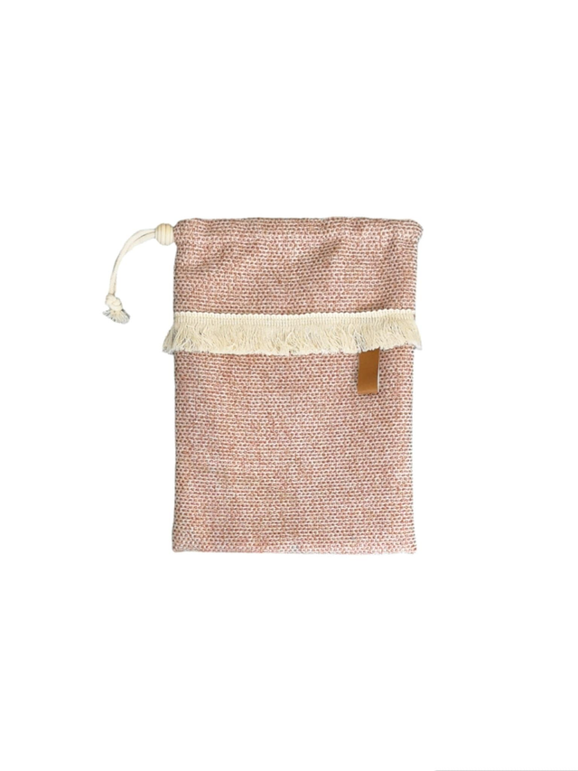 Pochette/ Protège carnet Frange ROSE