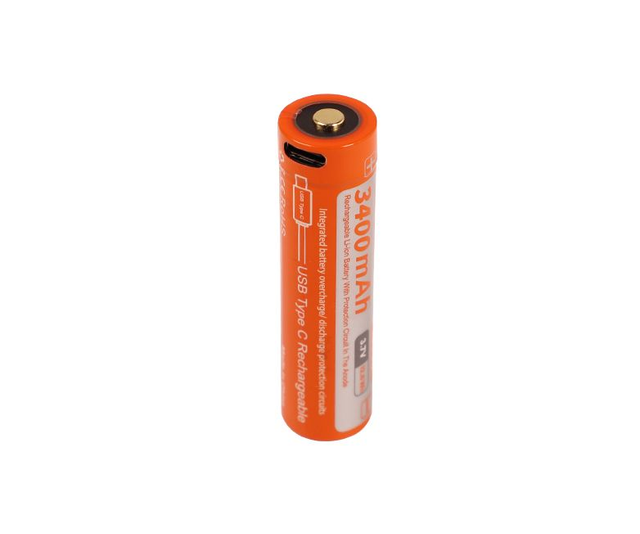 Orcatorch accus 18650 USB-C 3400mAh