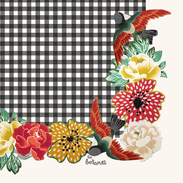 Torchon - Coton et Lin - Rouge Vichy Noir