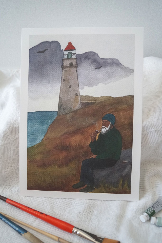 Affiche Les sons de la mer - A4 ; A5 et A6 - Impression d'art - Illustration Aquarelle 