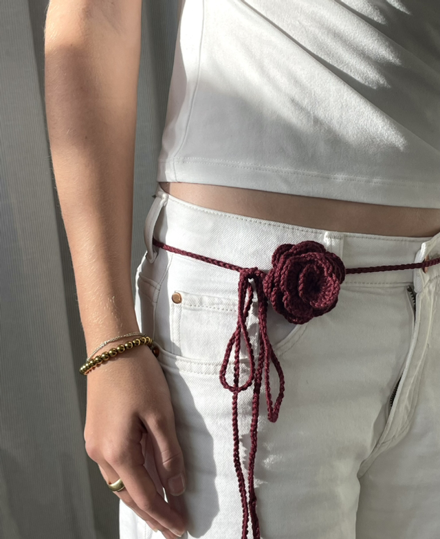 gehäkeltes Rosen-Accessoire 