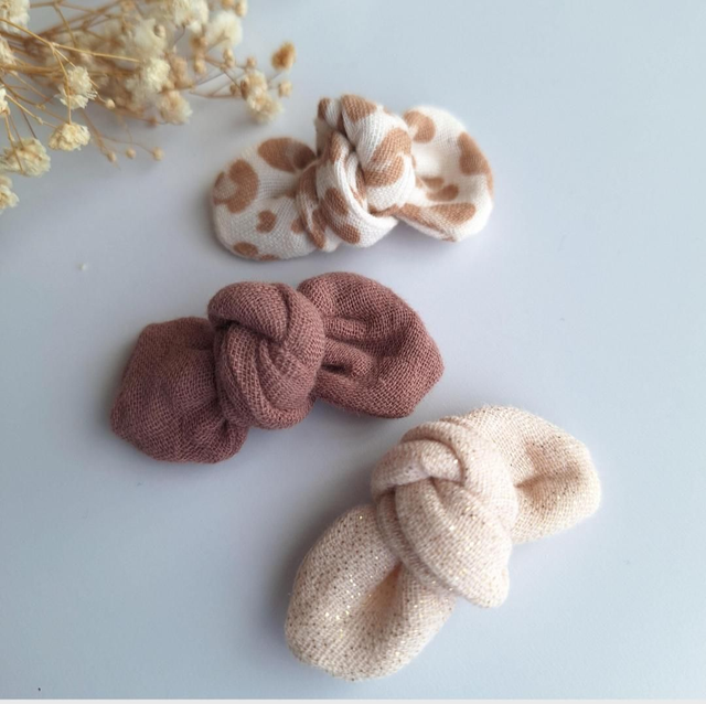 Lot de barrettes noeud Romie