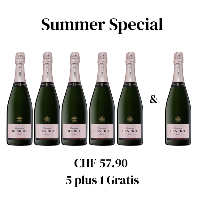 AKTION 5 + 1 Henriot Rosé 75cl Brut Champagne