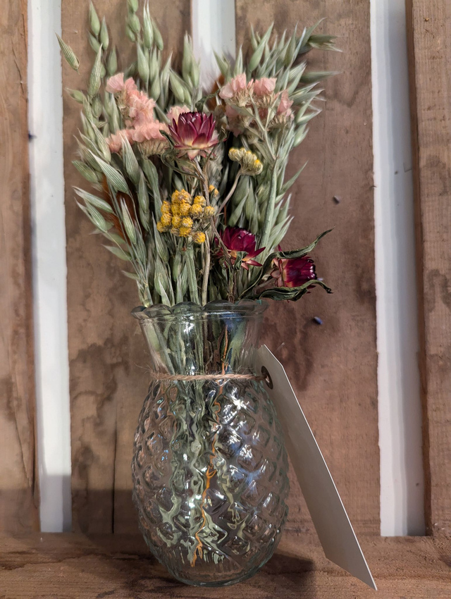 Dried Flower Arrangement in Bud Vase