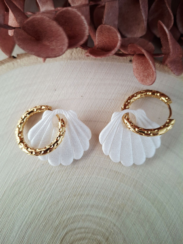 Pampilles Coralia - unies (sans créoles)