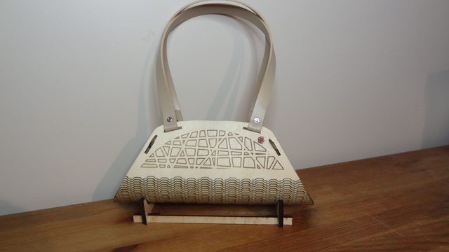 Sac en bois de soirée geom