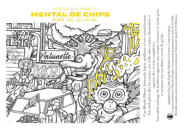 Bouteille 75cl Pilsner "Mental De Chips"