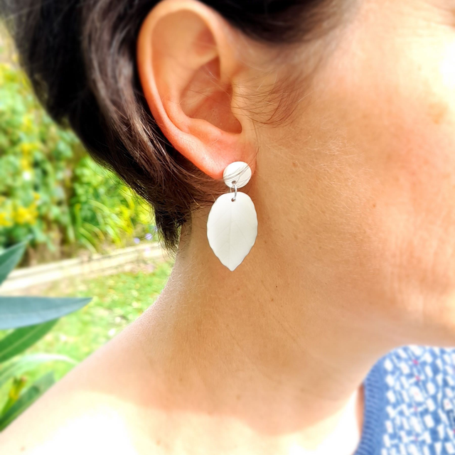 Boucles d'oreilles - Feuilles - Grand modèle