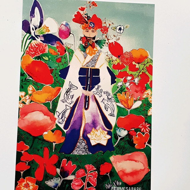 A - Carte l'homme en fleurs