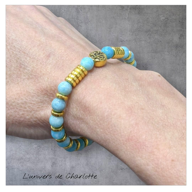 Bracelet "Amazonite du Pérou" 6mm BR-118