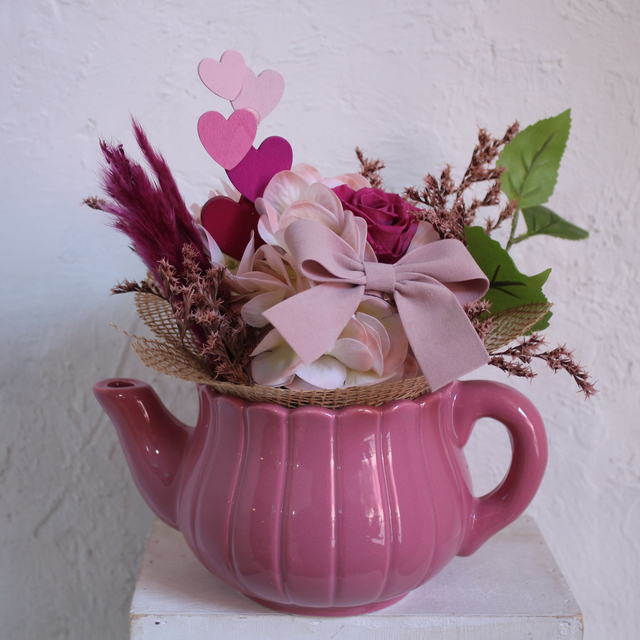 0CR612 TETERA CERÁMICA. ROSA ETERNA