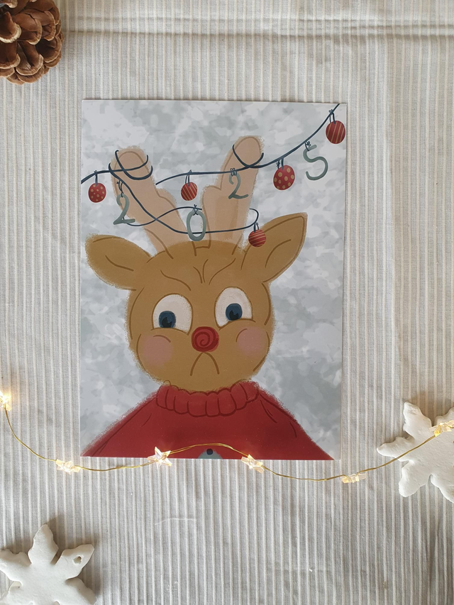 Petit renne (Carte de vœux)