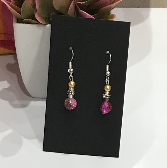 Pink Mixed Dangling Earrings - PDE27