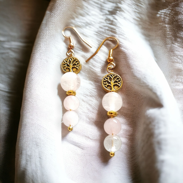 Boucles d'oreilles EDEN –  Pierres et acier