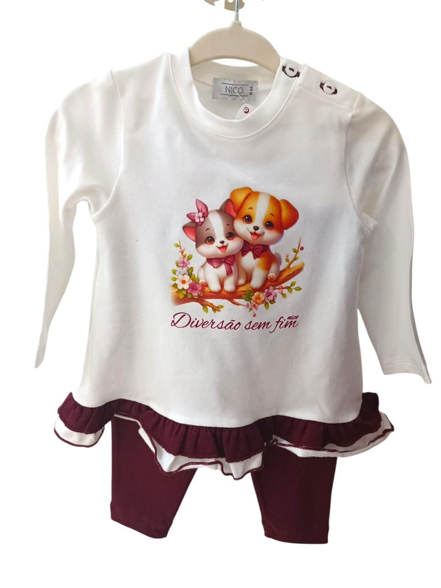 Legging bordeaux+t-shirt