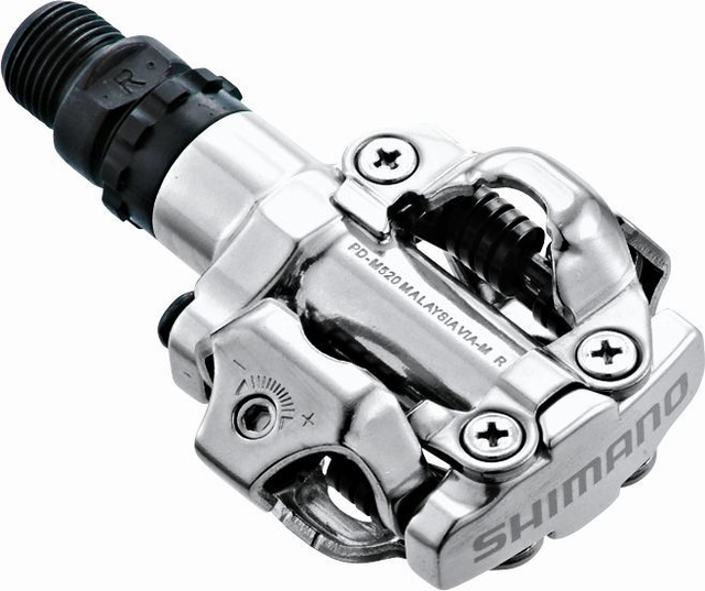 SHIMANO pedály MTB ostatní PD-M520 SPD stříbrné