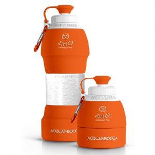 ZITTO ACQUAINBOCCA , BORRACCIA ECOSOSTENIBILE  ORANGE