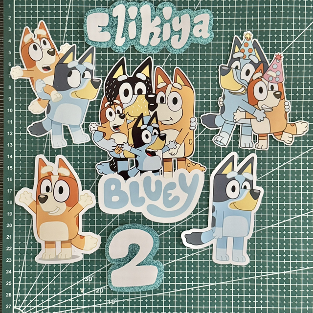 Bluey cake topper