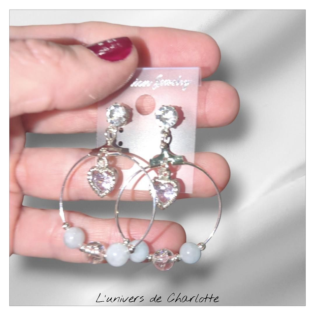 Boucles d'oreilles "Aigue-marine" BO-172