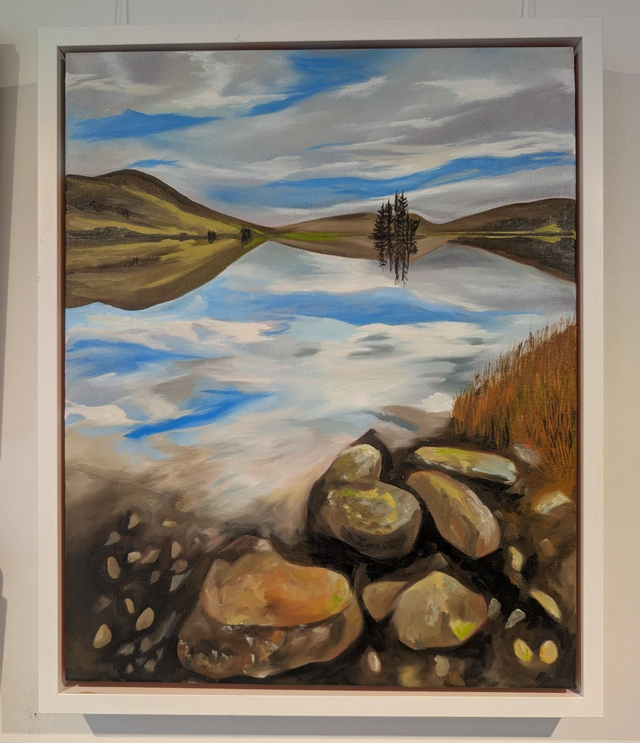 'The view back over the pebbles '