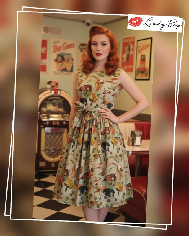 Robe Lindy Bop Green Woodland Fairy Forest T46/48