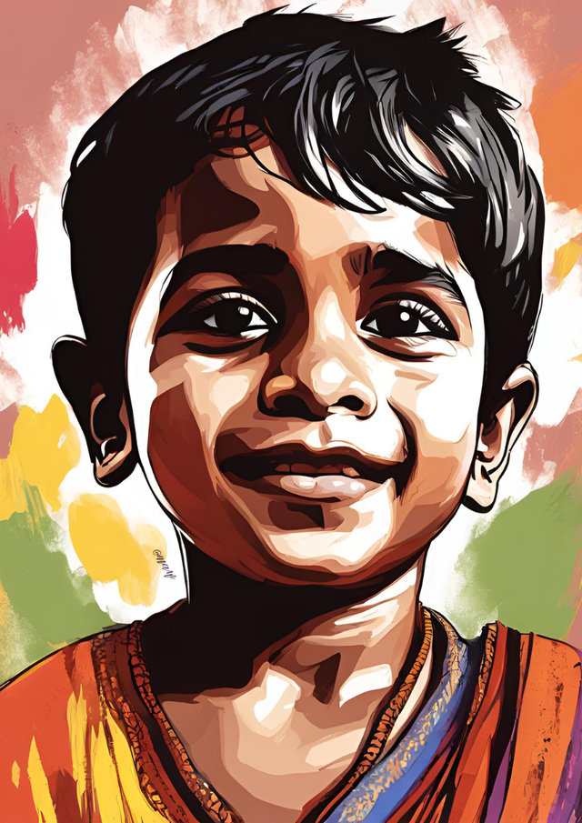 COLORED KIDS INDIA A4