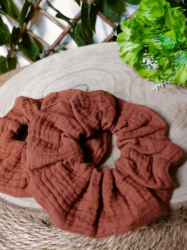 Maxi chouchou brique 